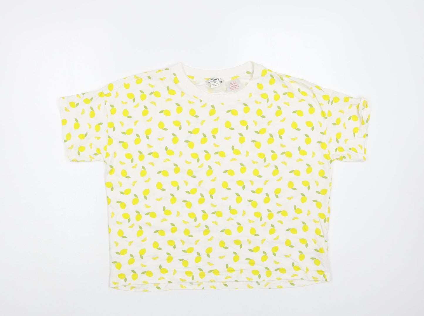 Womens UK Size XS Monki White Basic T-Shirt