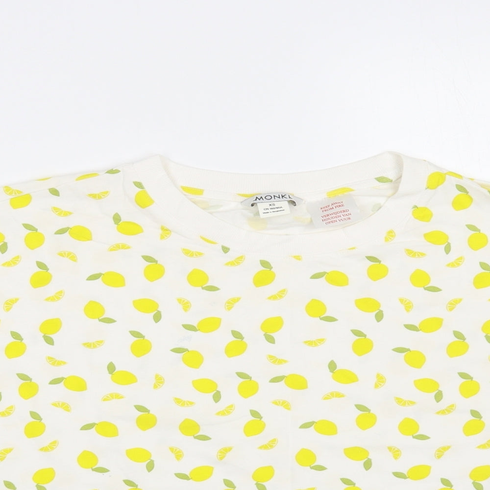 Womens UK Size XS Monki White Basic T-Shirt