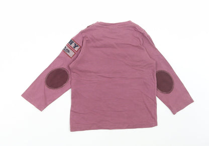 Sergent Major Girls Purple Polyester Basic T-Shirt Size 3 Years Round Neck Snap - New York