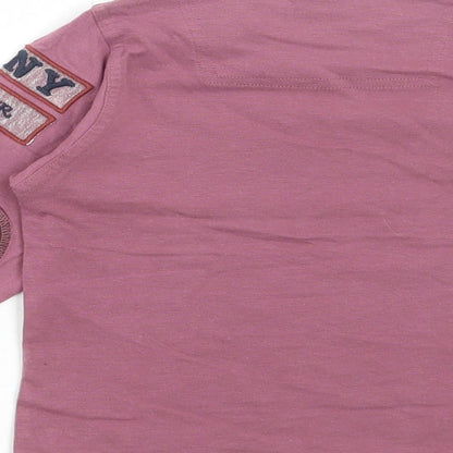 Sergent Major Girls Purple Polyester Basic T-Shirt Size 3 Years Round Neck Snap - New York