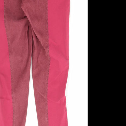 Hy Performanc Womens Pink Polyester Track Pants Trousers Size 28 in L28 in Regular Hook & Eye - Jodhpurs