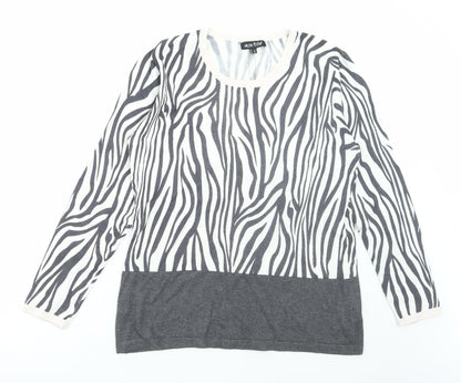 Womens UK Size 12 MARBLE Multicoloured Pullover Jumper