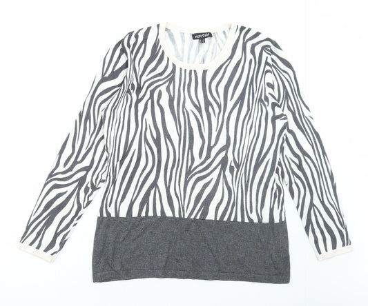 Womens UK Size 12 MARBLE Multicoloured Pullover Jumper