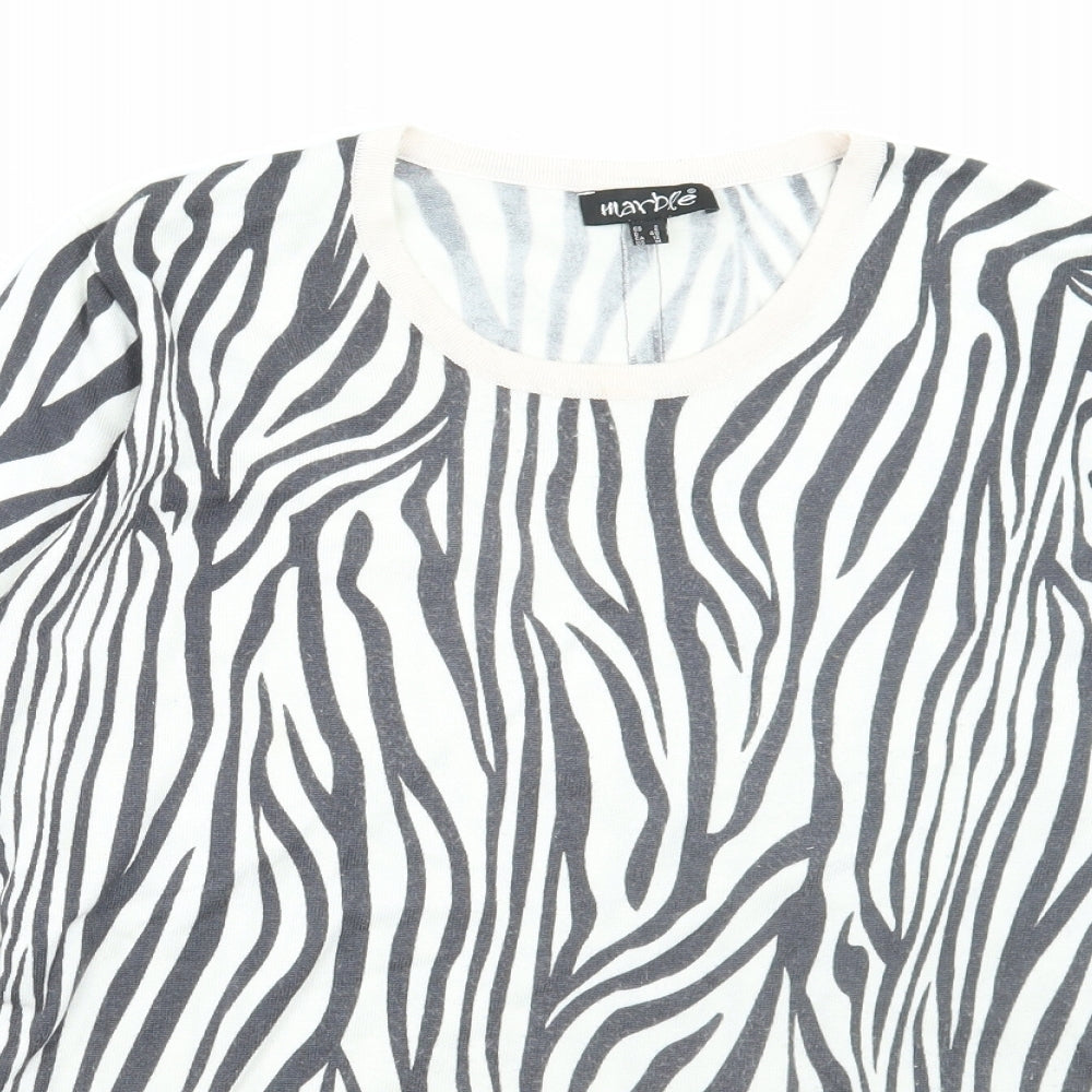 Womens UK Size 12 MARBLE Multicoloured Pullover Jumper