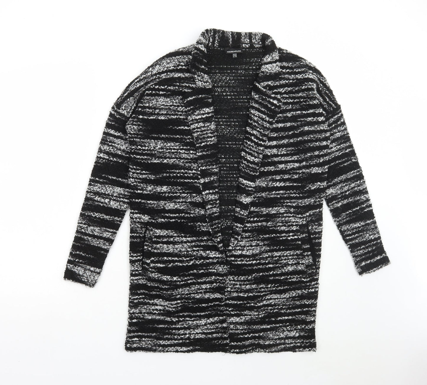 Womens UK Size 10 Warehouse Grey Cardigan Jumper