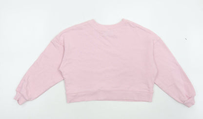 Womens UK Size S Pull&Bear Pink Pullover Sweatshirt