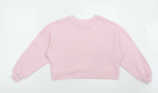 Womens UK Size S Pull&Bear Pink Pullover Sweatshirt