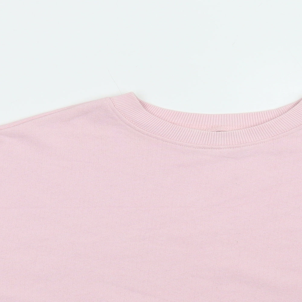 Womens UK Size S Pull&Bear Pink Pullover Sweatshirt