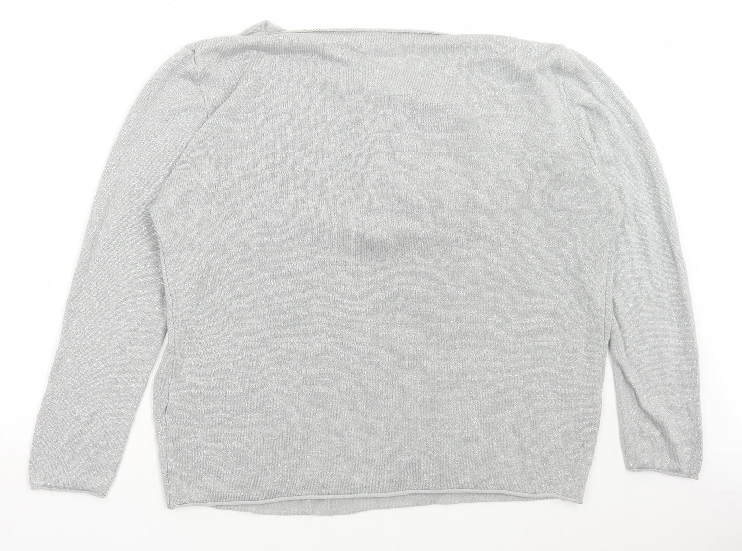 Womens UK Size 2XL Amanti Silver Pullover Jumper
