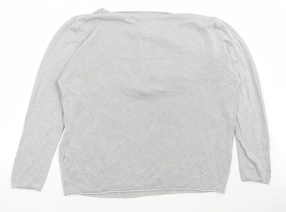 Womens UK Size 2XL Amanti Silver Pullover Jumper