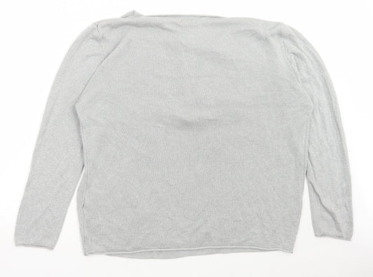 Womens UK Size 2XL Amanti Silver Pullover Jumper