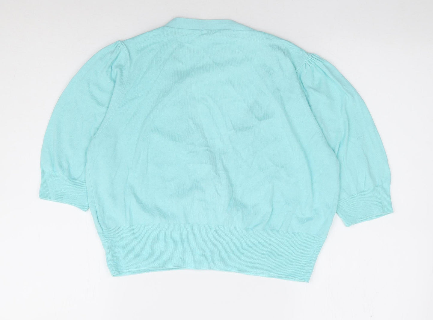 Womens UK Size 16 Marks and Spencer Blue Cardigan Jumper