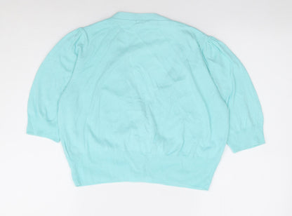 Womens UK Size 16 Marks and Spencer Blue Cardigan Jumper