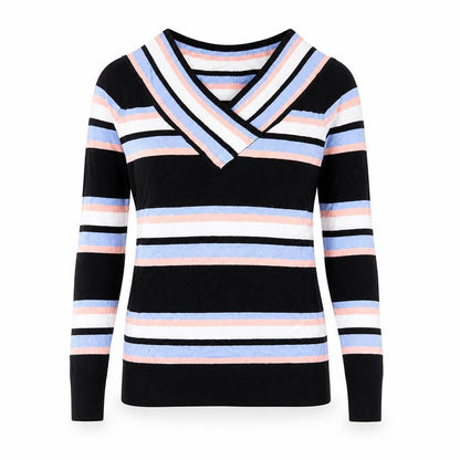 Womens UK Size 10 F&F Multicoloured Pullover Jumper