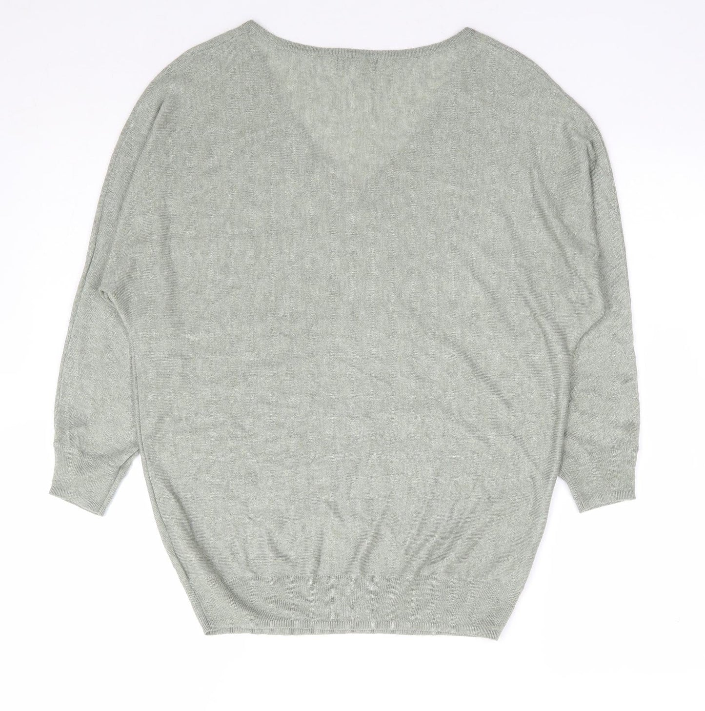 Womens UK Size 10 M&Co Green Pullover Jumper