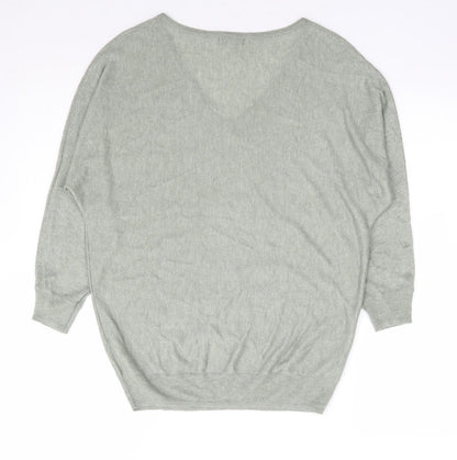 Womens UK Size 10 M&Co Green Pullover Jumper