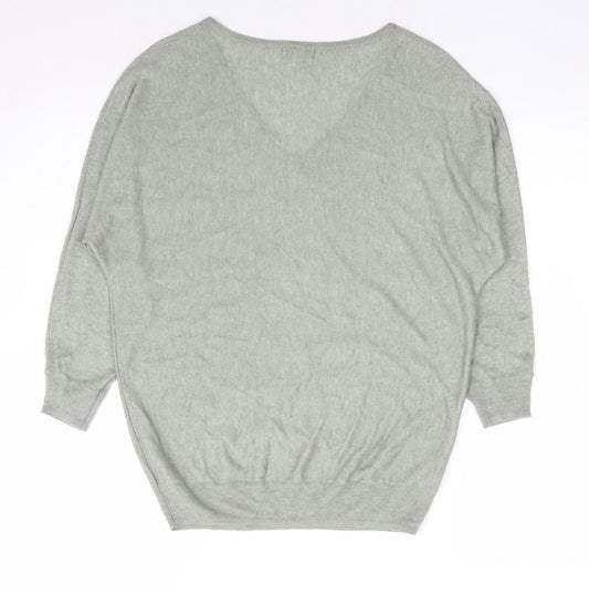 Womens UK Size 10 M&Co Green Pullover Jumper