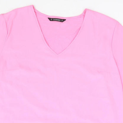Womens UK Size M Dunnes Stores Pink Basic Blouse