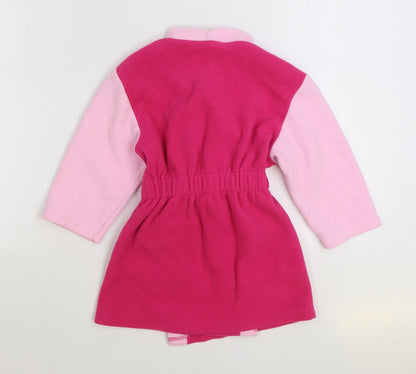 Nick Jr Girls Pink Solid Polyester Kimono Gown Size 2-3 Years Tie - Dora The Explorer