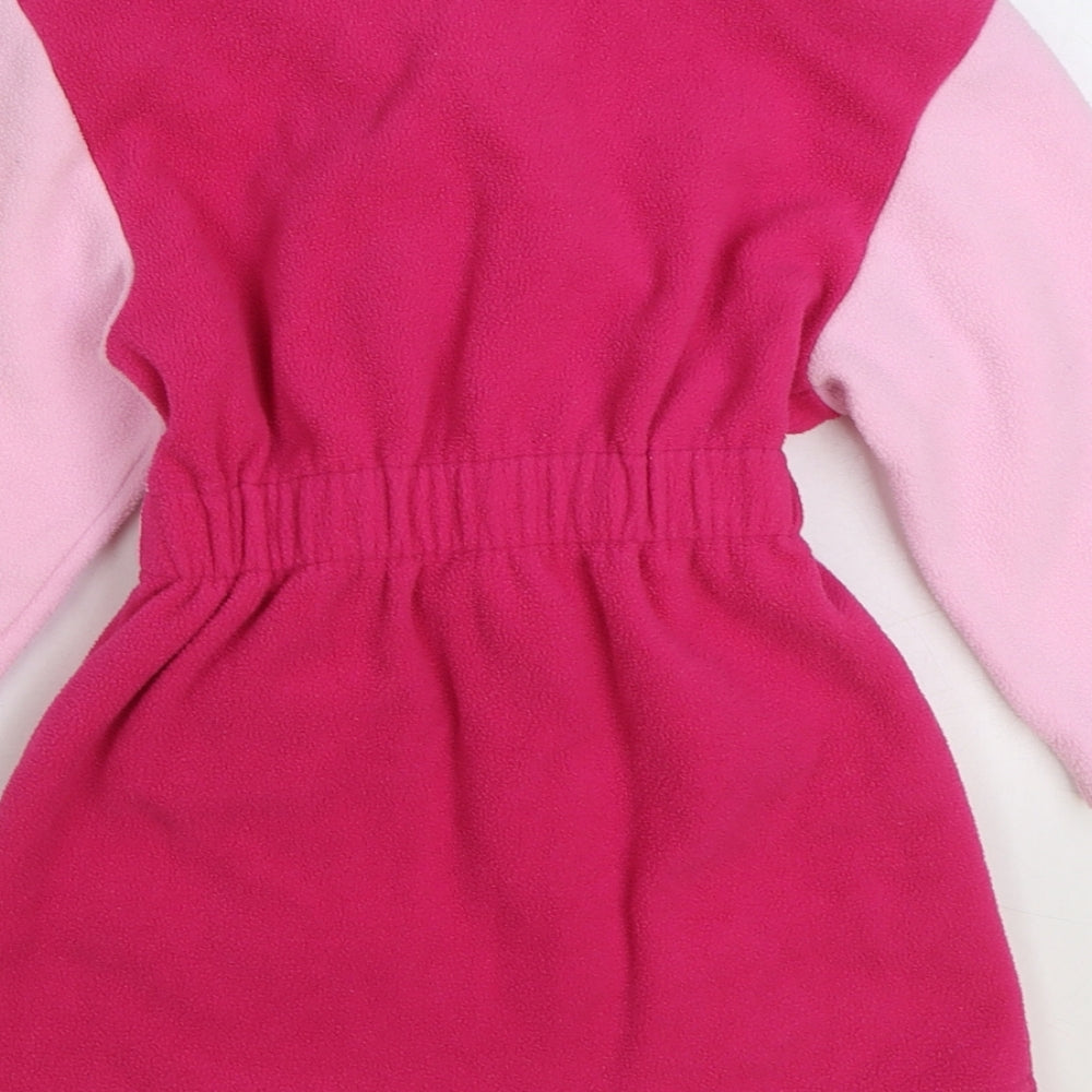 Nick Jr Girls Pink Solid Polyester Kimono Gown Size 2-3 Years Tie - Dora The Explorer