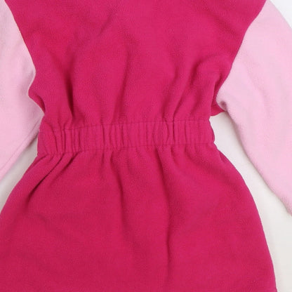 Nick Jr Girls Pink Solid Polyester Kimono Gown Size 2-3 Years Tie - Dora The Explorer