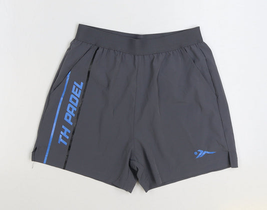 Tenth Mens Grey Polyester Sweat Shorts Size S Regular