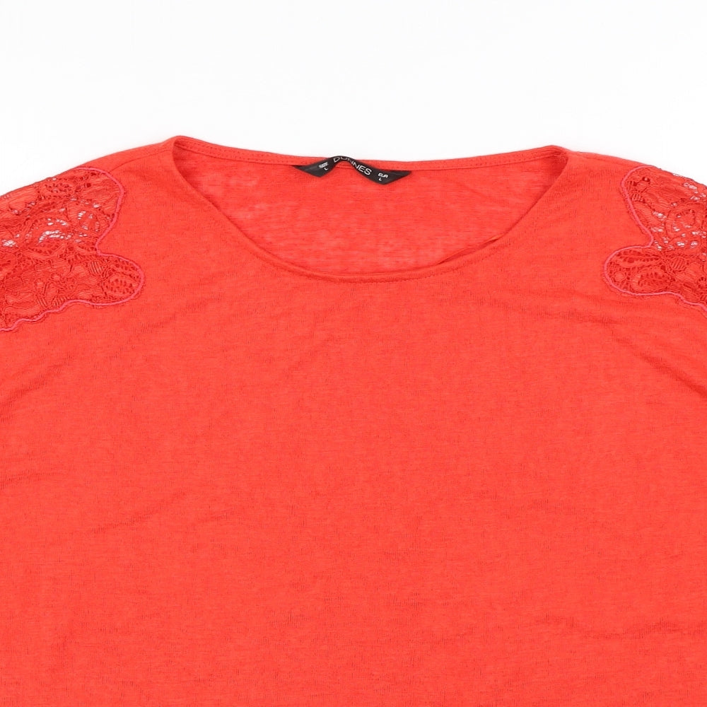 Womens UK Size L Dunnes Stores Red Pullover Jumper