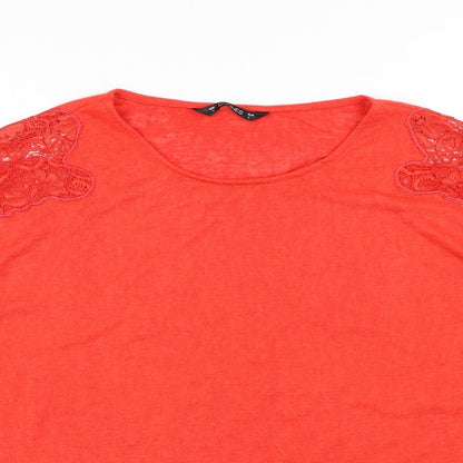 Womens UK Size L Dunnes Stores Red Pullover Jumper