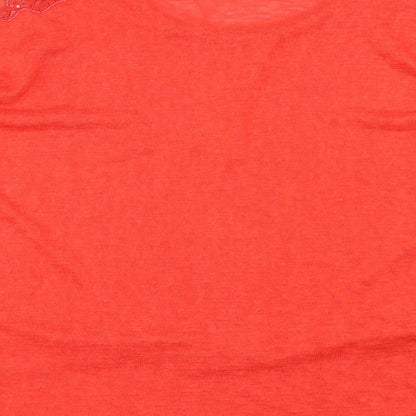 Womens UK Size L Dunnes Stores Red Pullover Jumper