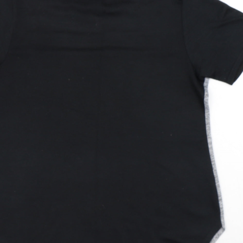 Womens UK Size S Oasis Black Jersey T-Shirt