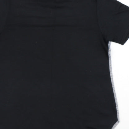 Womens UK Size S Oasis Black Jersey T-Shirt