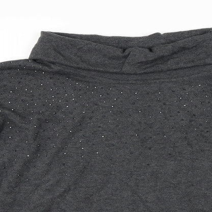 Womens UK Size 14 MARBLE Grey Pullover Jumper