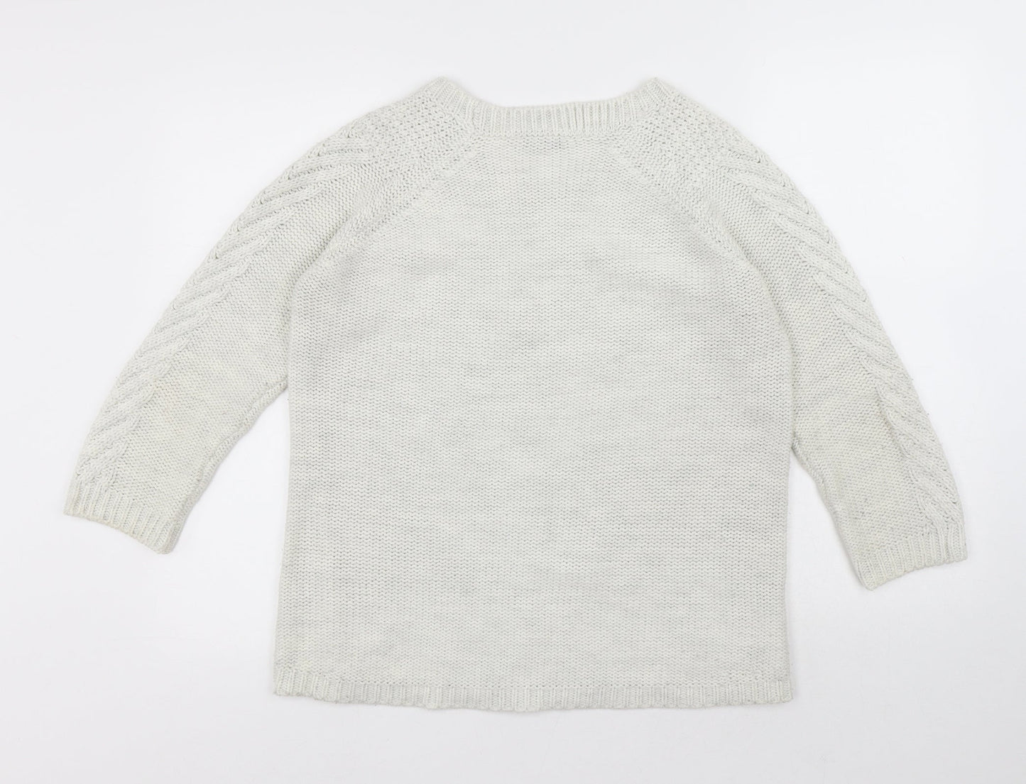 Womens UK Size S Oasis White Pullover Jumper