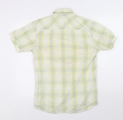 Mens UK Size S Cedar Wood State Multicoloured  Button-Up Short Sleeve Casual Shi