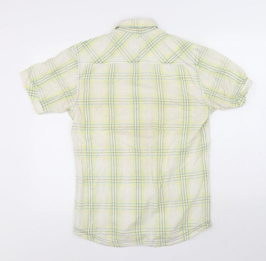Mens UK Size S Cedar Wood State Multicoloured  Button-Up Short Sleeve Casual Shi