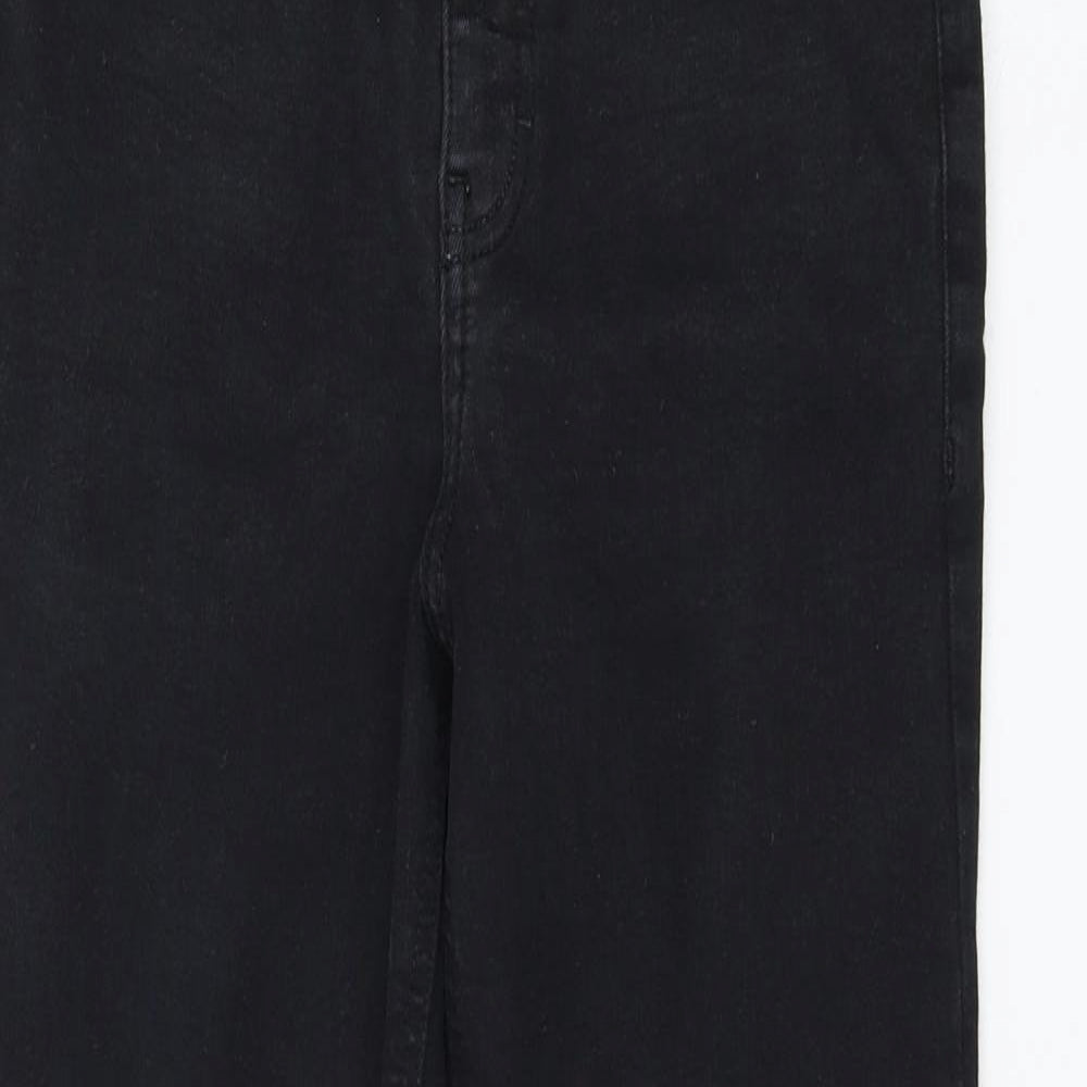 Topshop Womens Black Cotton Skinny Jeans Size 28 in L32 in Regular Zip
