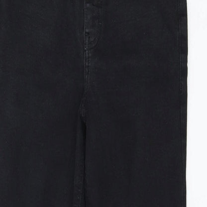 Topshop Womens Black Cotton Skinny Jeans Size 28 in L32 in Regular Zip
