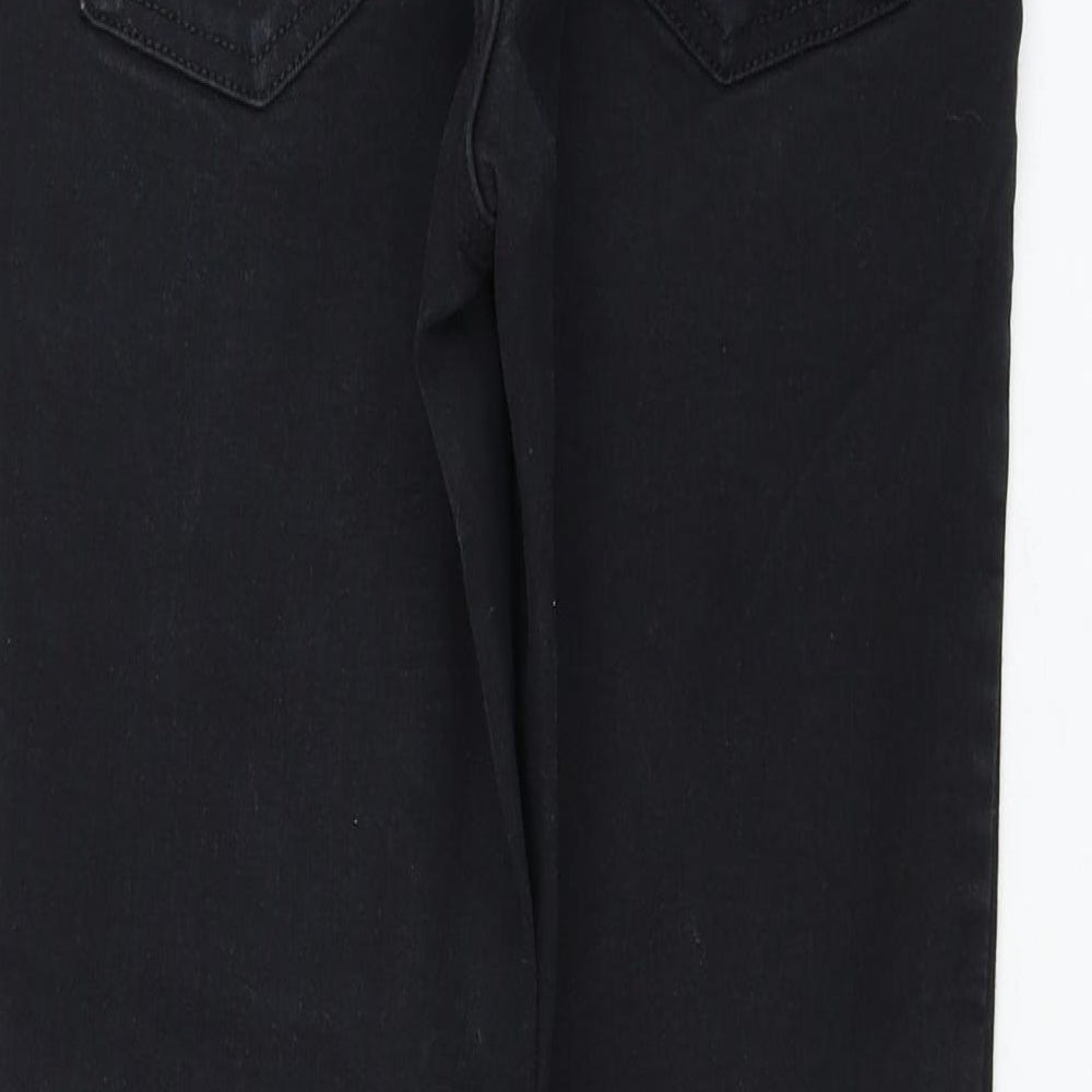 Topshop Womens Black Cotton Skinny Jeans Size 28 in L32 in Regular Zip