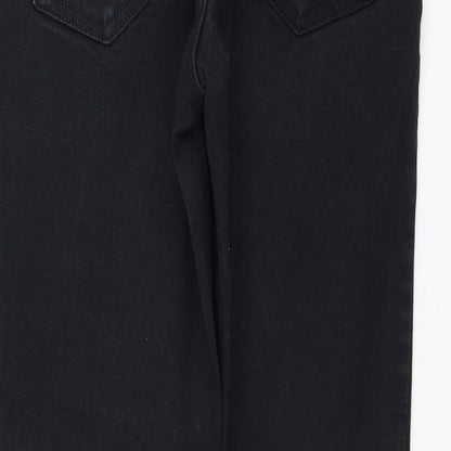 Topshop Womens Black Cotton Skinny Jeans Size 28 in L32 in Regular Zip