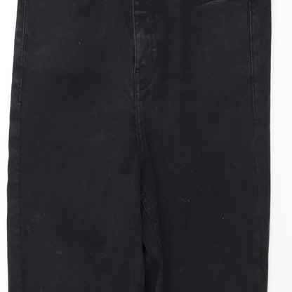 Topshop Womens Black Cotton Skinny Jeans Size 28 in L30 in Regular Zip