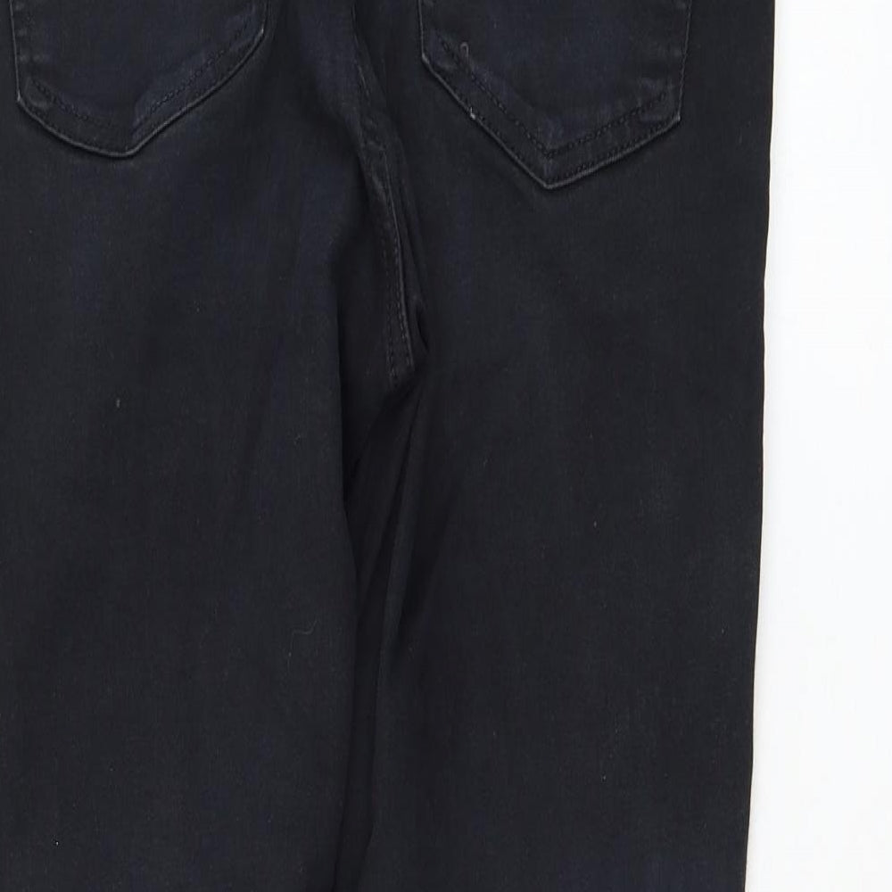 Topshop Womens Black Cotton Skinny Jeans Size 28 in L30 in Regular Zip
