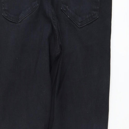 Topshop Womens Black Cotton Skinny Jeans Size 28 in L30 in Regular Zip