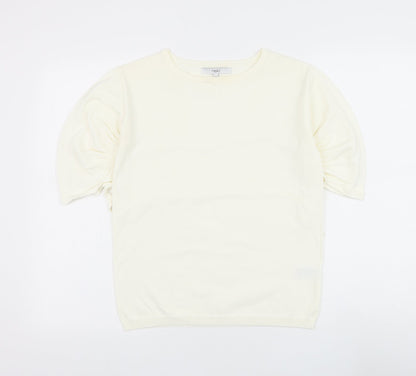 Womens UK Size 8 NEXT White Basic T-Shirt