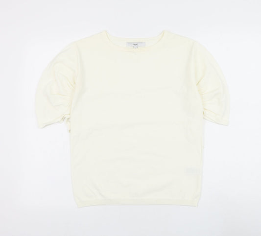 Womens UK Size 8 NEXT White Basic T-Shirt