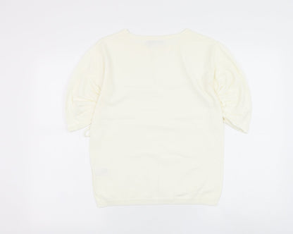 Womens UK Size 8 NEXT White Basic T-Shirt