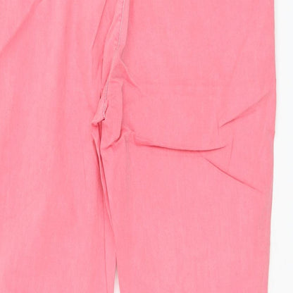 F&F Womens Pink Polyester Chino Trousers Size 10 L23 in Regular Zip