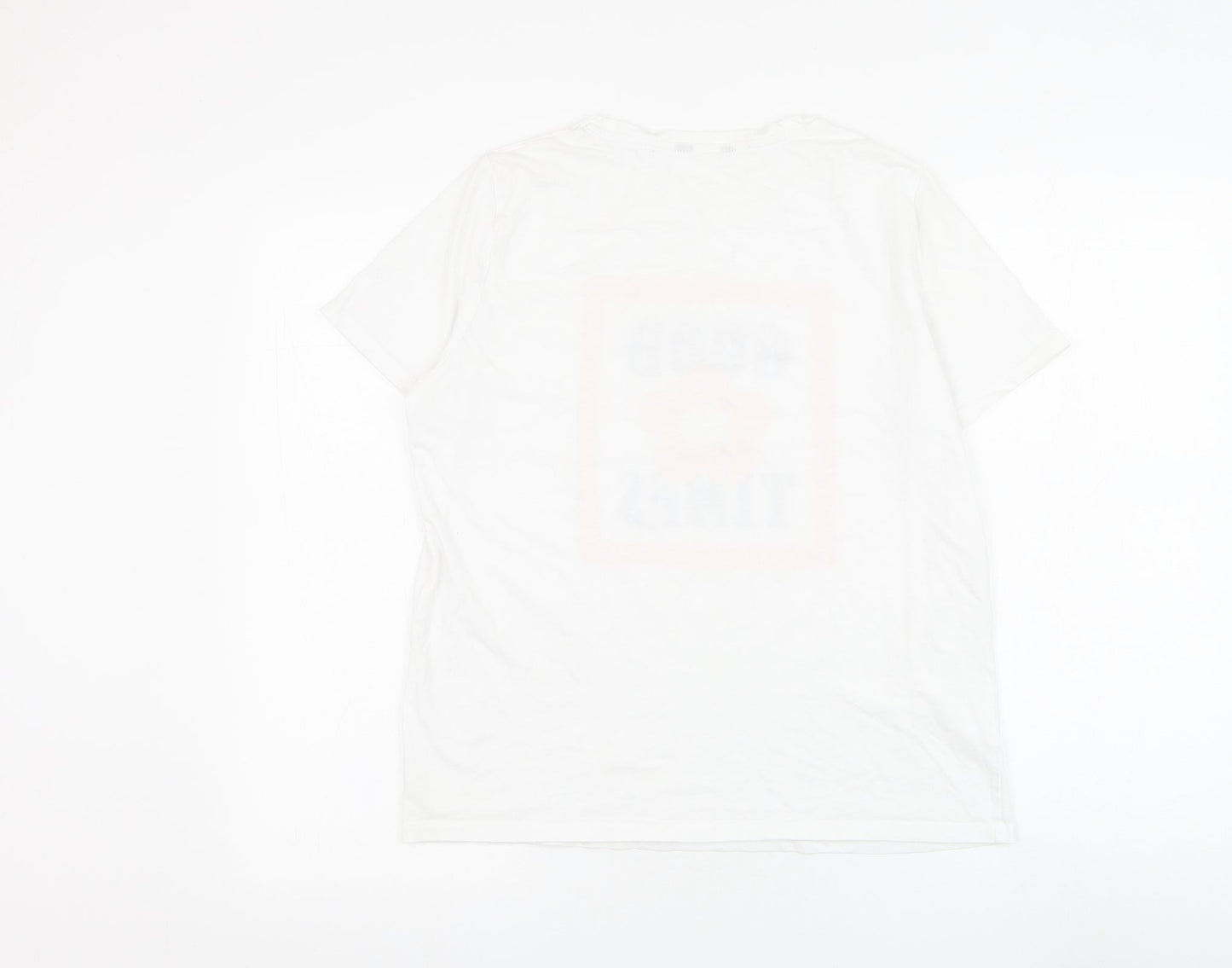 Womens UK Size S Preworn White Basic T-Shirt