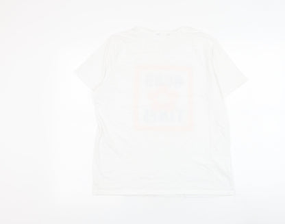 Womens UK Size S Preworn White Basic T-Shirt