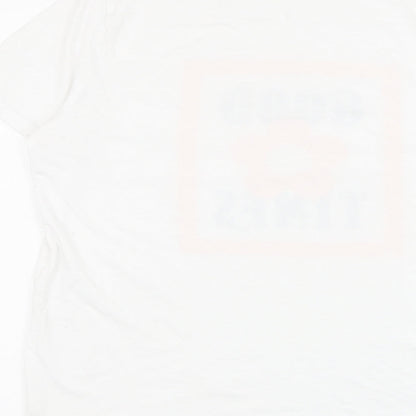 Womens UK Size S Preworn White Basic T-Shirt