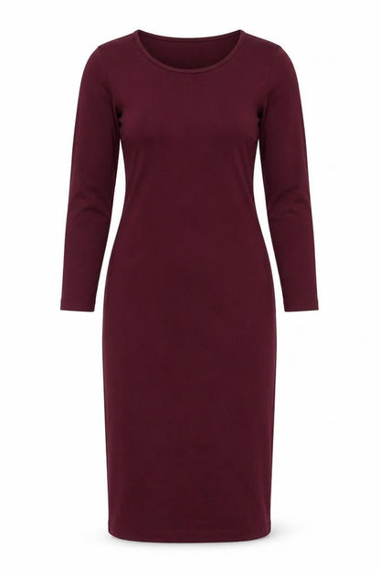 H&M Womens Purple Polyester Pencil Dress Size S Round Neck Pullover